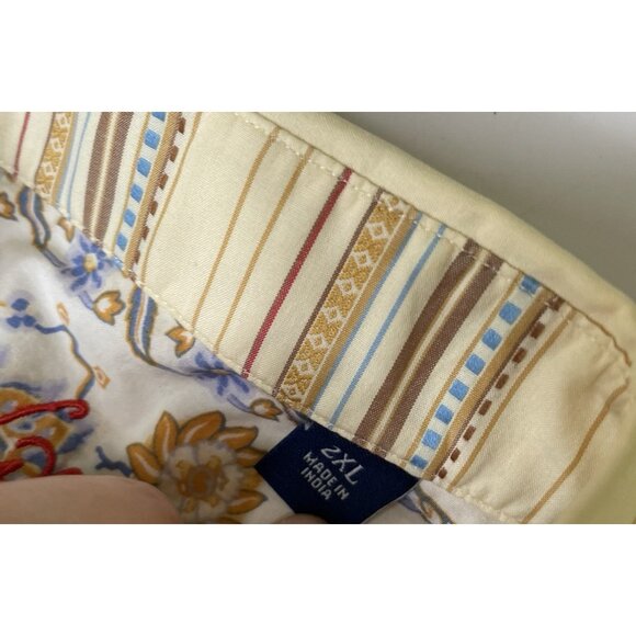 Robert Graham Mens Medium Yellow Striped Long Sleeve Button Down Shirt 2XL - Picture 6 of 11